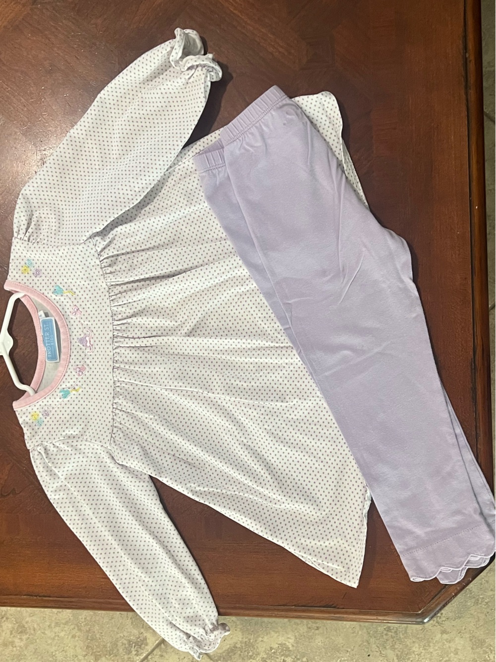 Toddler girls Boutique Disney Children's Lavender Dot Set size 4